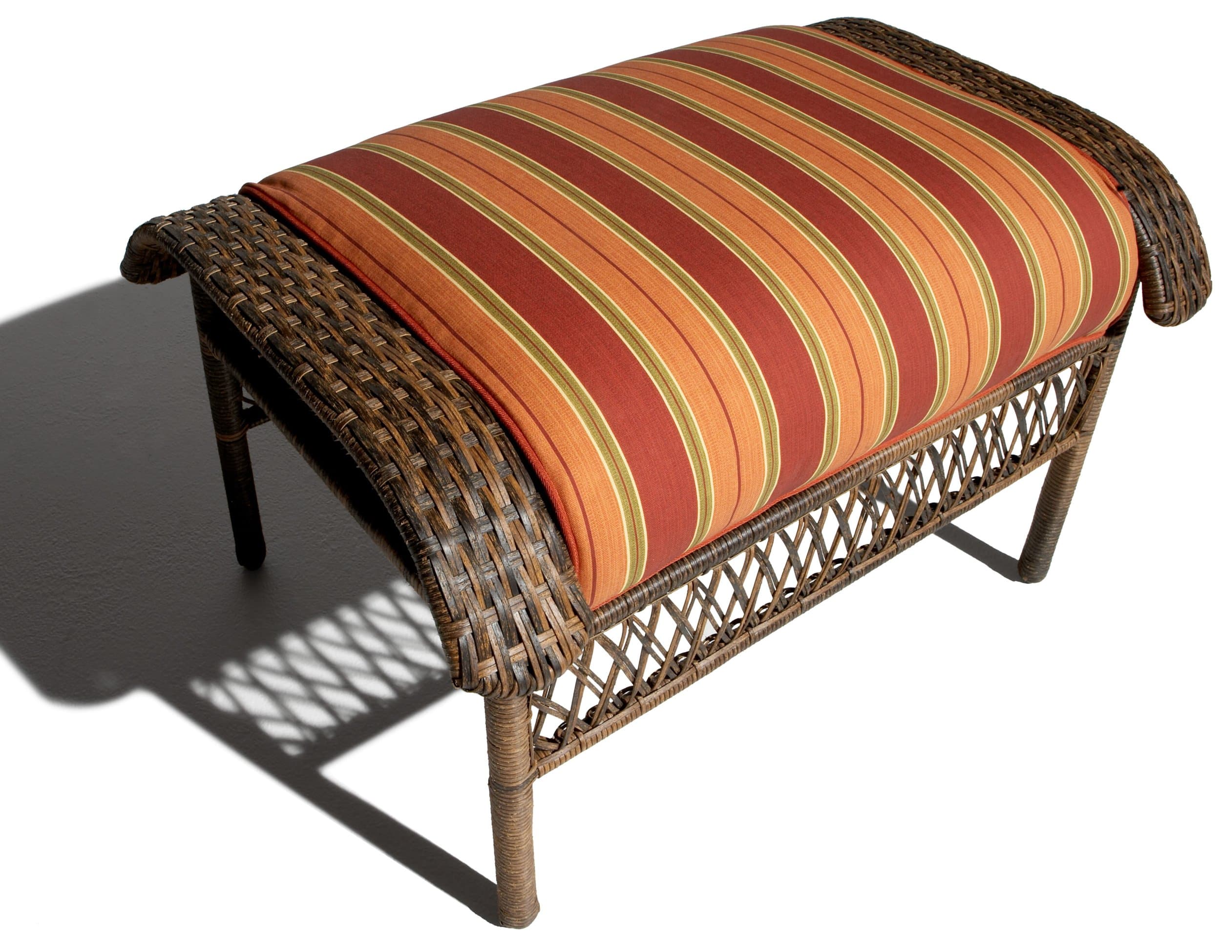 Strathwood All-Weather Cashmere Wicker Motion Chair with Ottoman bundle