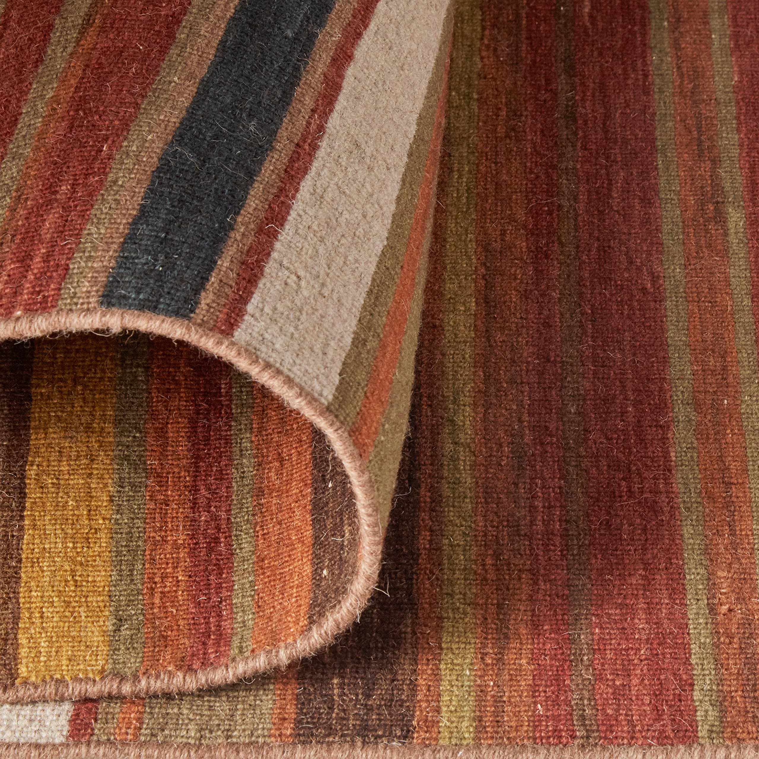 Amazon Brand – Stone & Beam Modern Multi-Colored Stripe Area Rug, 5 x 8 Foot, Sun Multi bundle