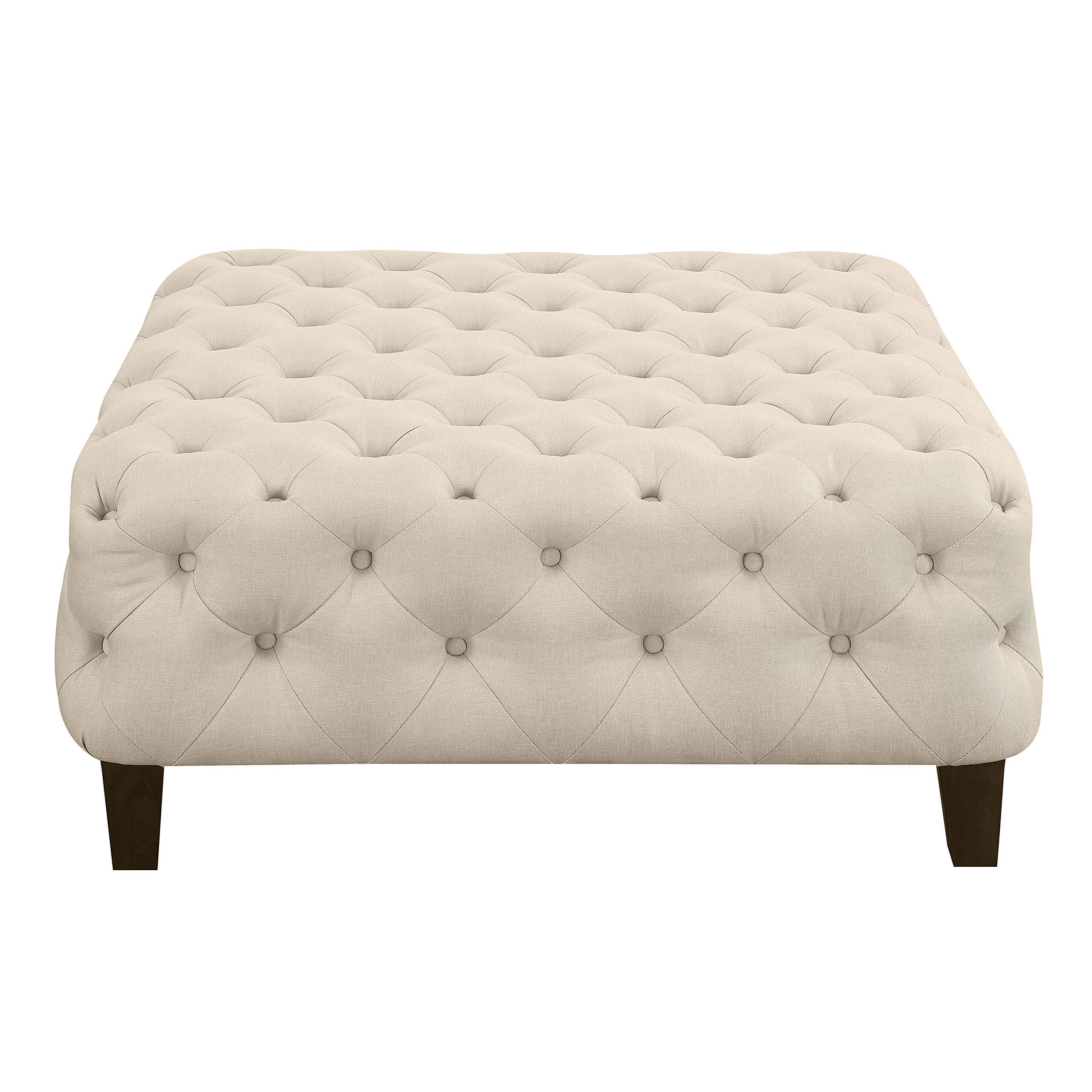 Amazon Brand – Ravenna Home Sage Diamond Tufted Ottoman, 36"W bundle