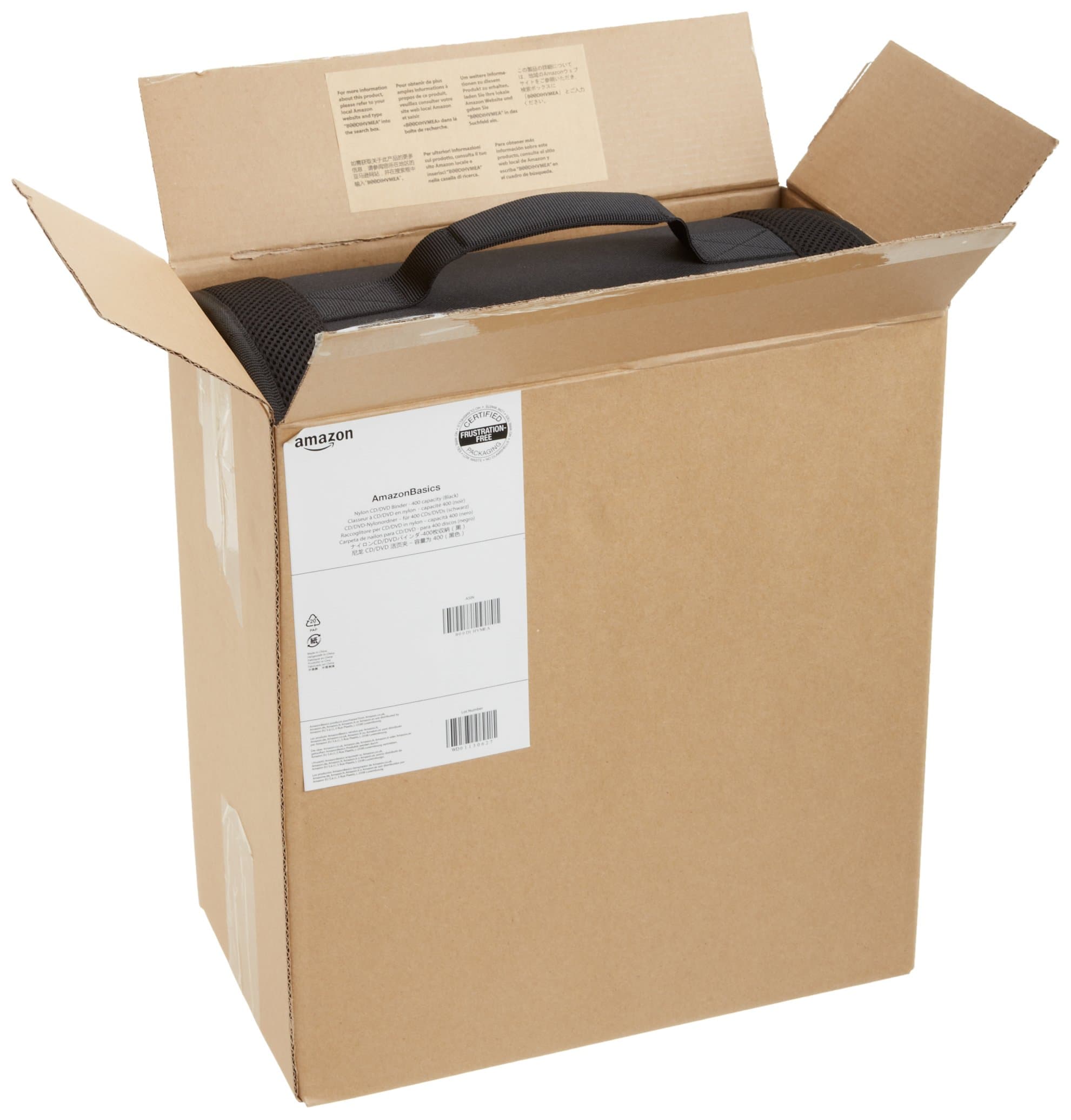 AmazonBasics YBB12400R2 Nylon CD/DVD Binder (400 Capacity)