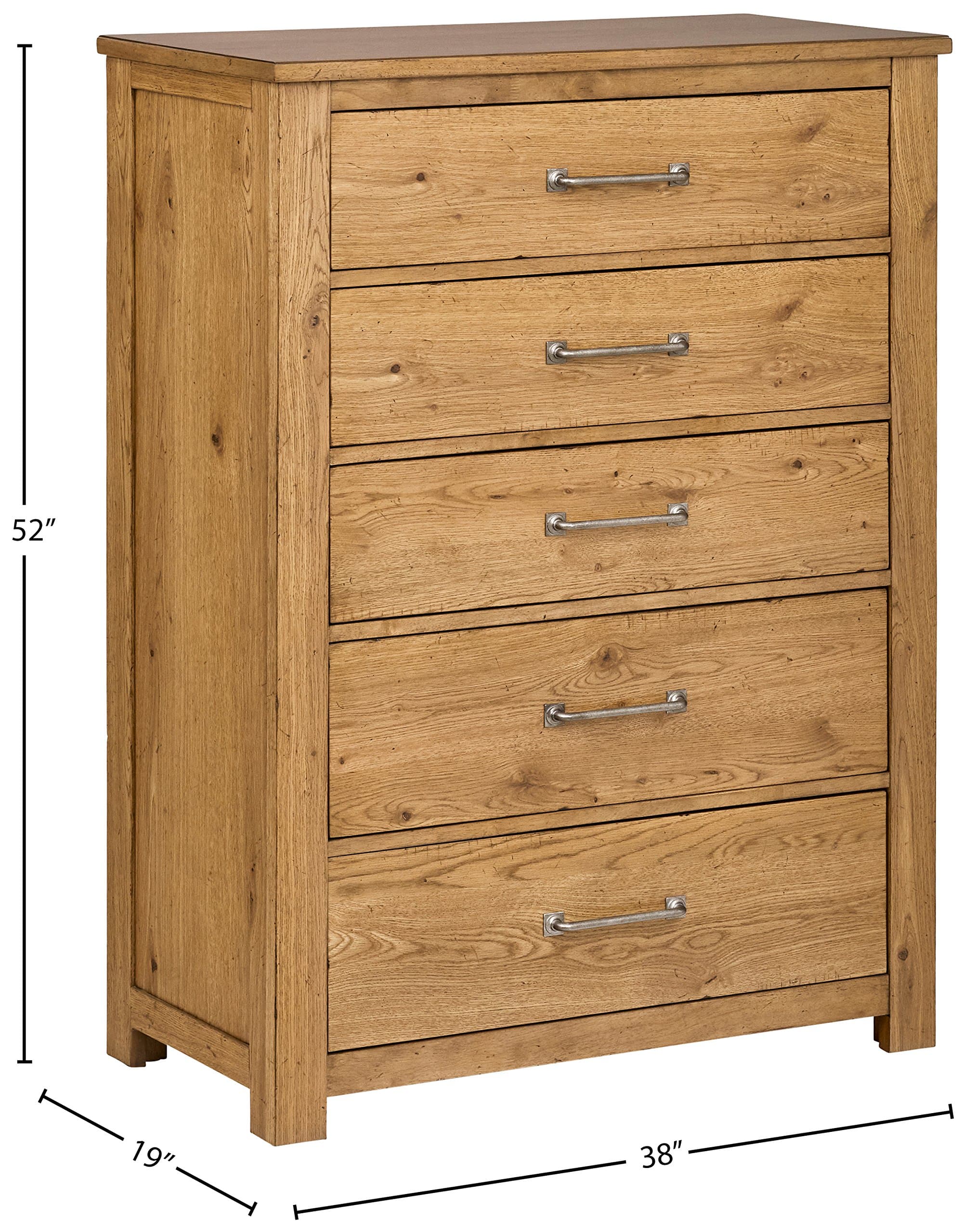 Amazon Brand – Stone & Beam Parson Chest of Drawers, 38"W, Natural