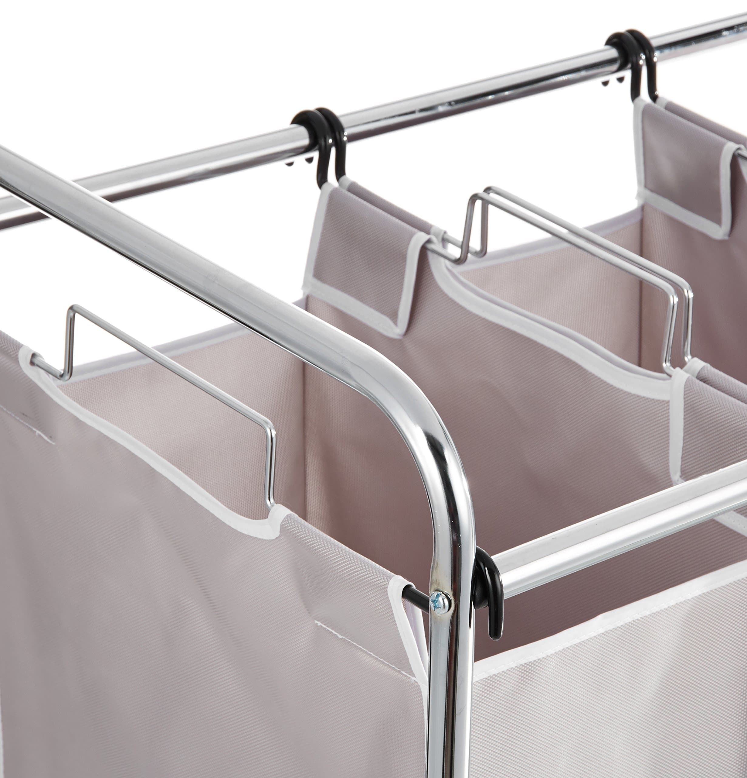 AmazonBasics 3-Bag Laundry Hamper Sorter Basket