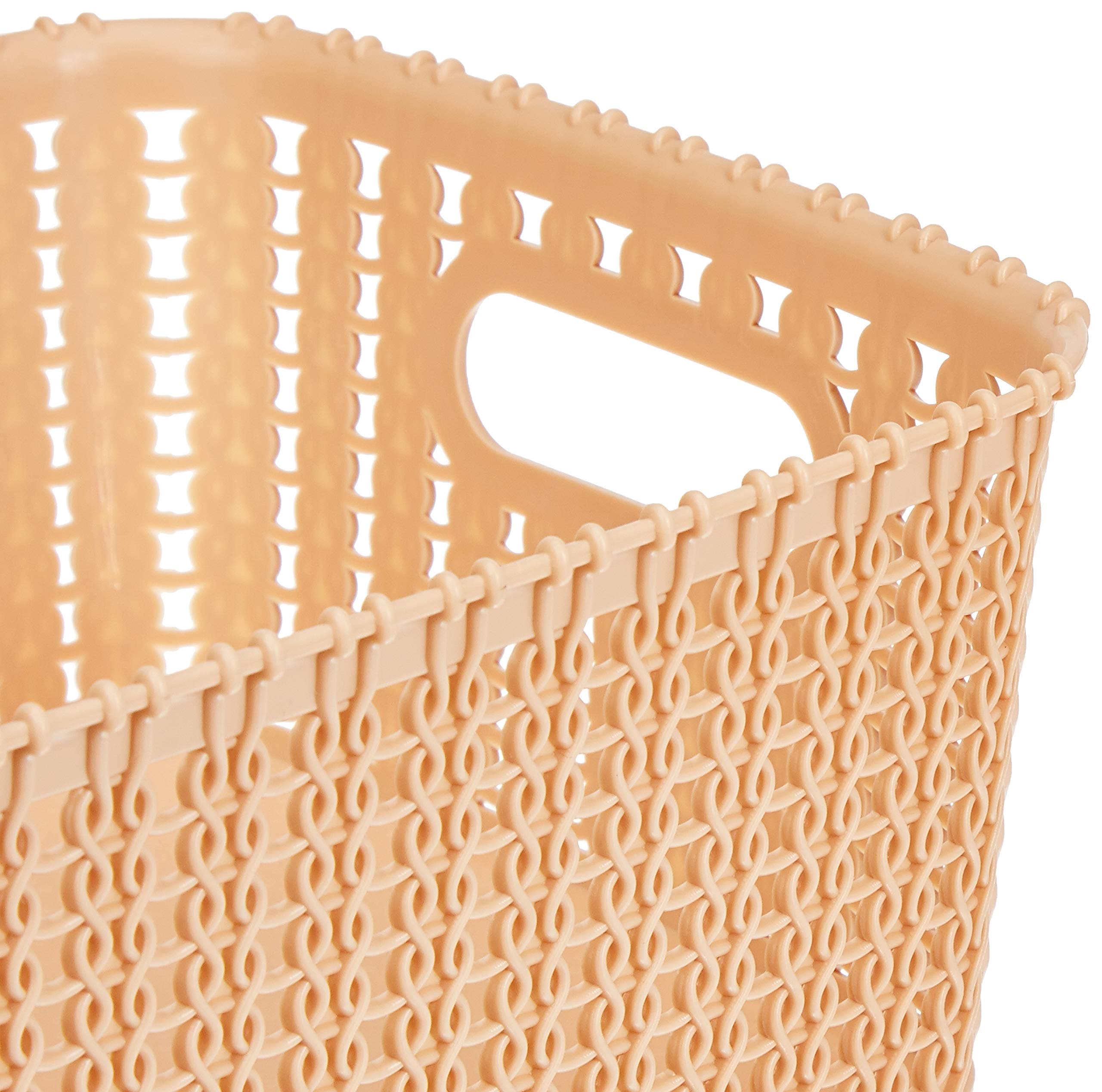 Amazon Brand - Solimo 4 Piece Storage Basket Set, Beige