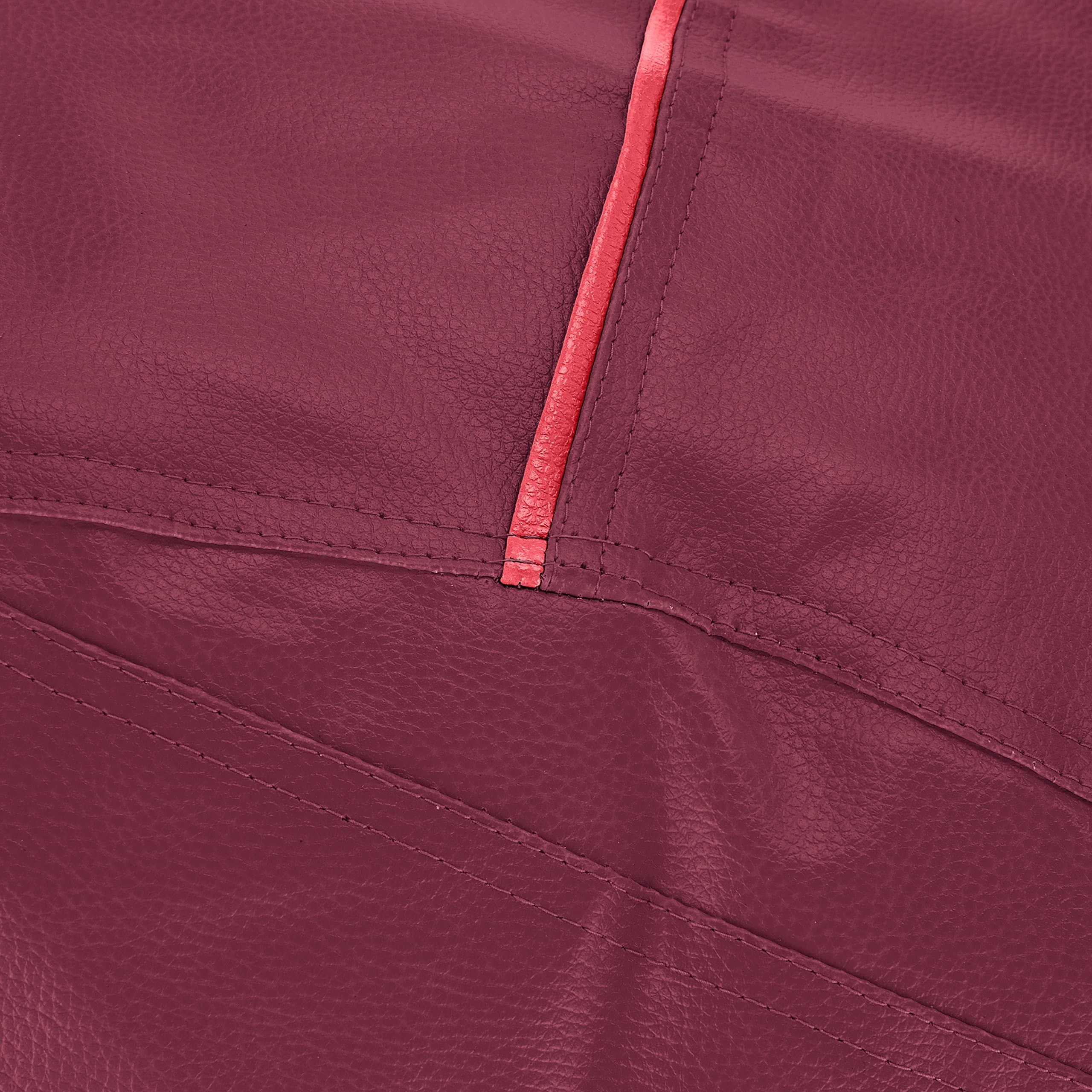 Amazon Brand - Solimo XXL Bean Bag Cover (Maroon with Pink Piping)