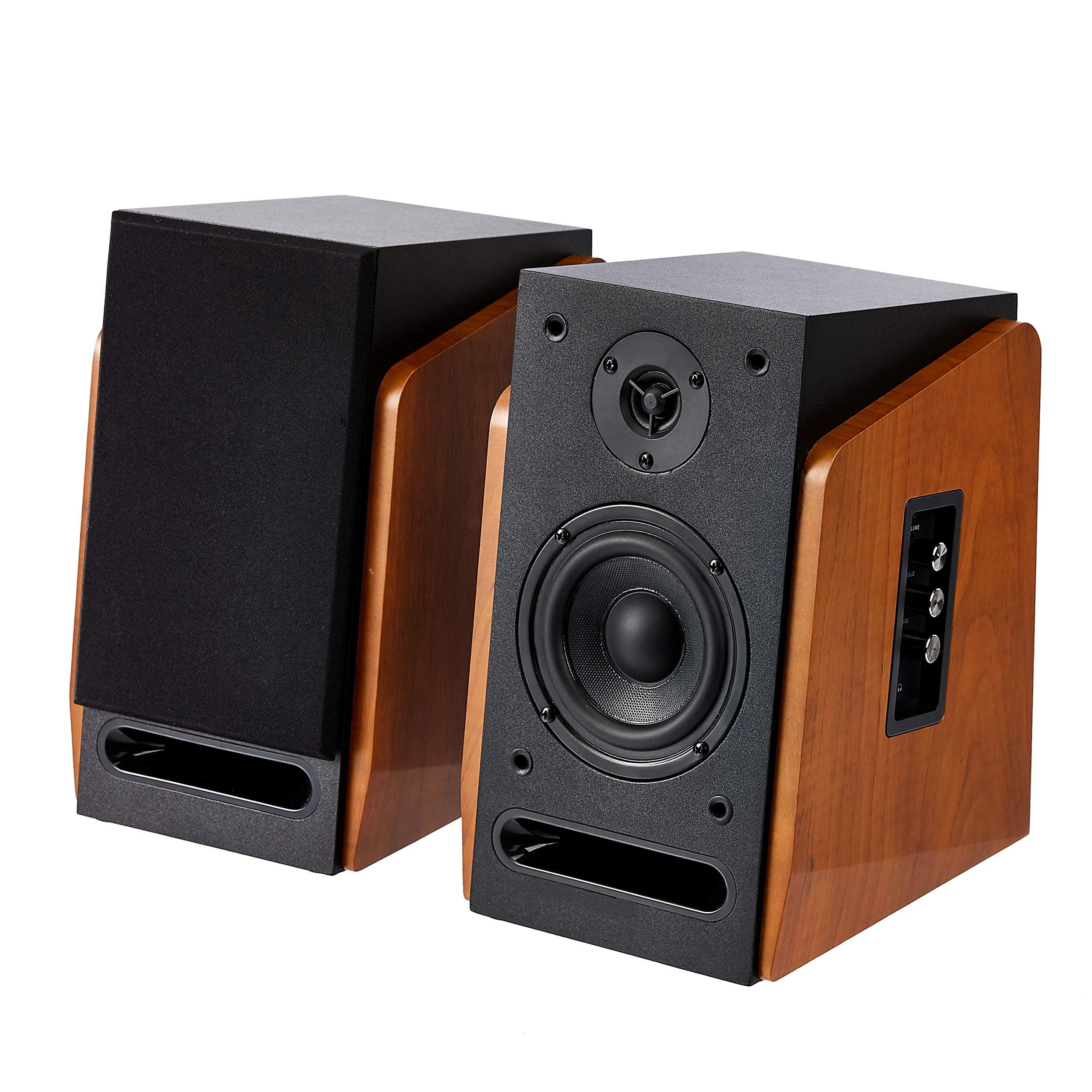 AmazonBasics Bookshelf Speakers with Active Speaker - 40W, 20-20KHz