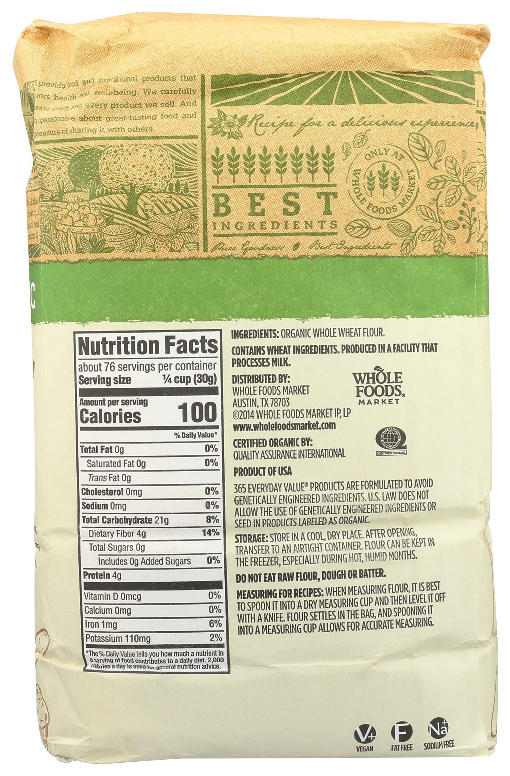 365 Everyday Value, Organic Whole Wheat Flour, 5 lb