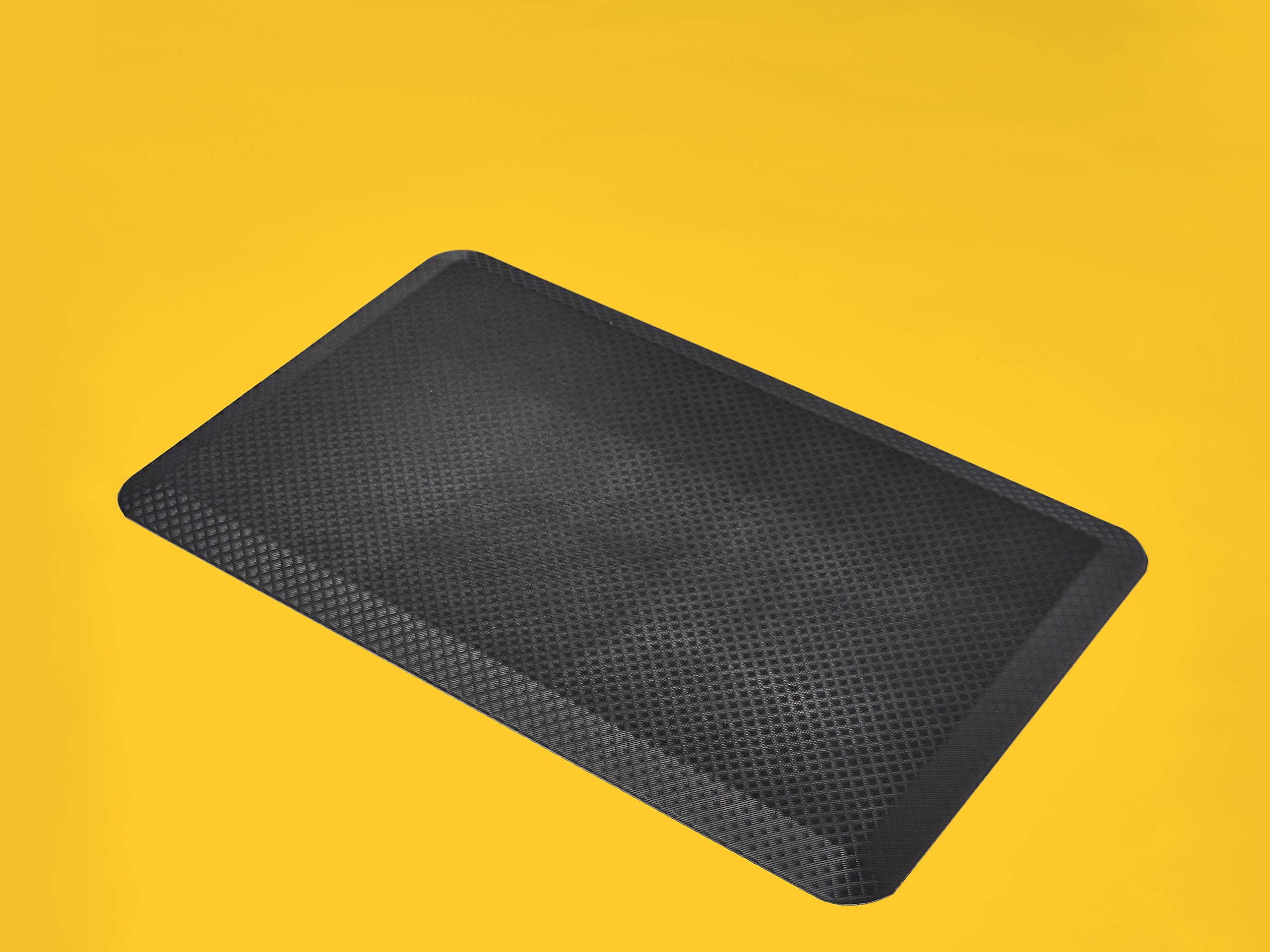 AmazonCommercial Ergonomic Anti-Fatigue Standing Mat, Comfort Standing, Office Mat, Desk Mat, Service Counter, 81 x 51 x 1.9 cm, Black, Pack of 5