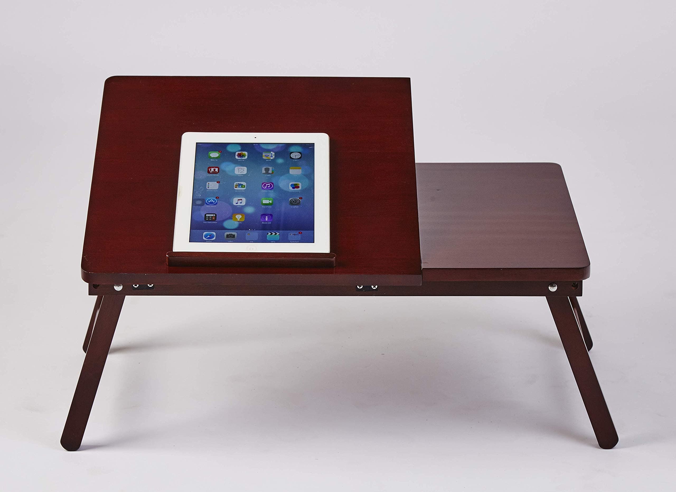 AmazonBasics Laptop Table with Half Open Top, Espresso