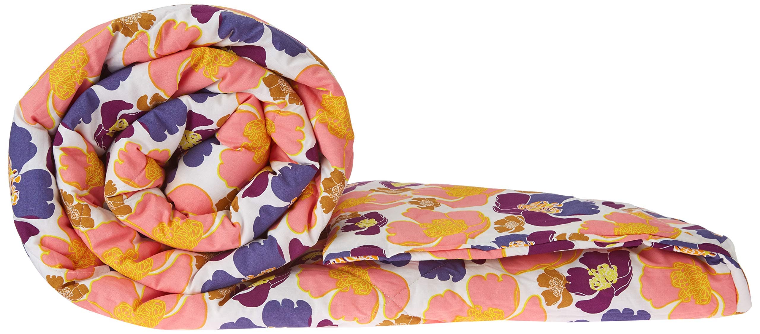 Amazon Brand - Solimo 100% Cotton Printed Comforter, Double (Floral Pop, 200GSM)