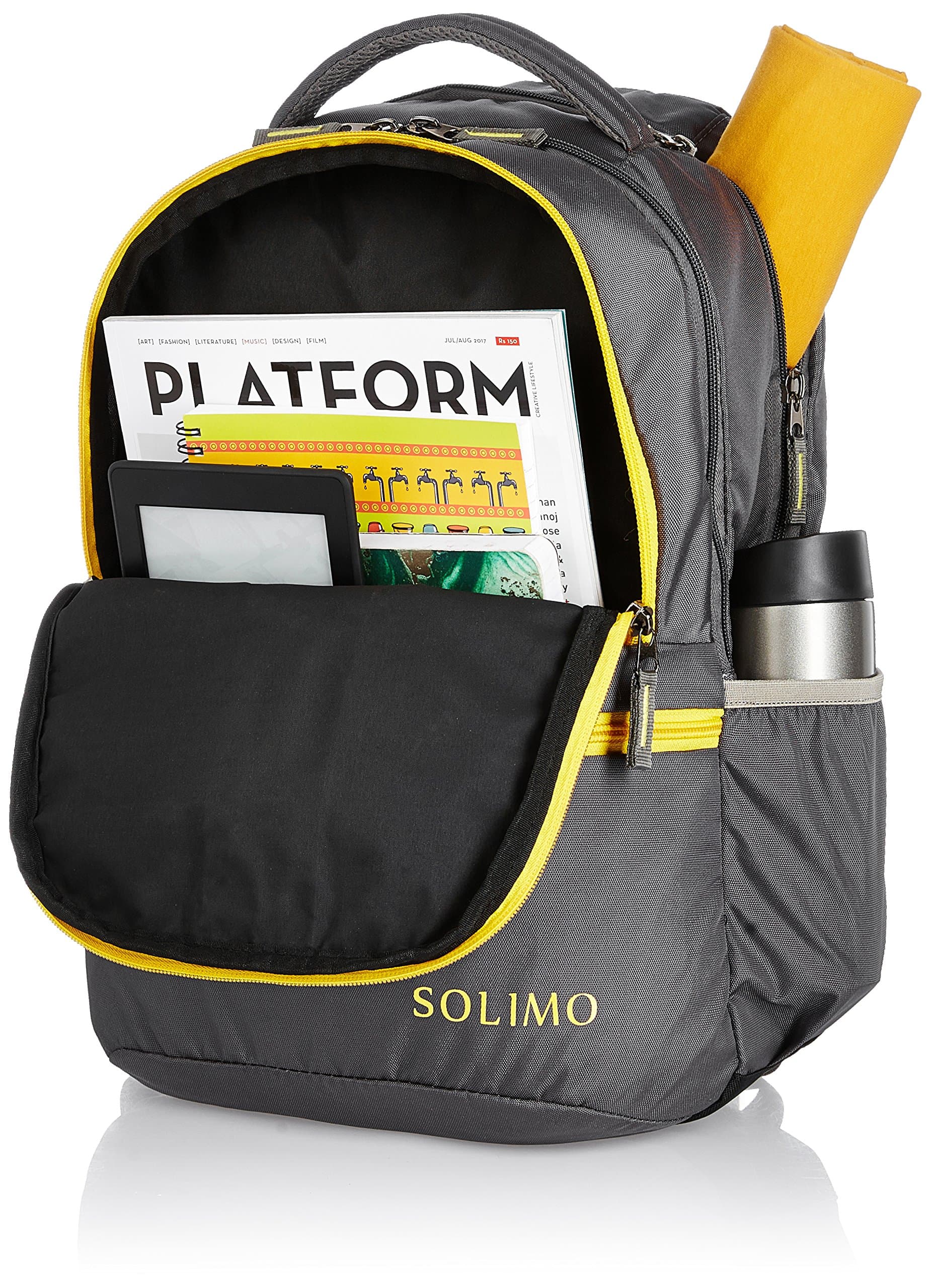 Amazon Brand - Solimo 25 Ltrs Grey Casual Backpack