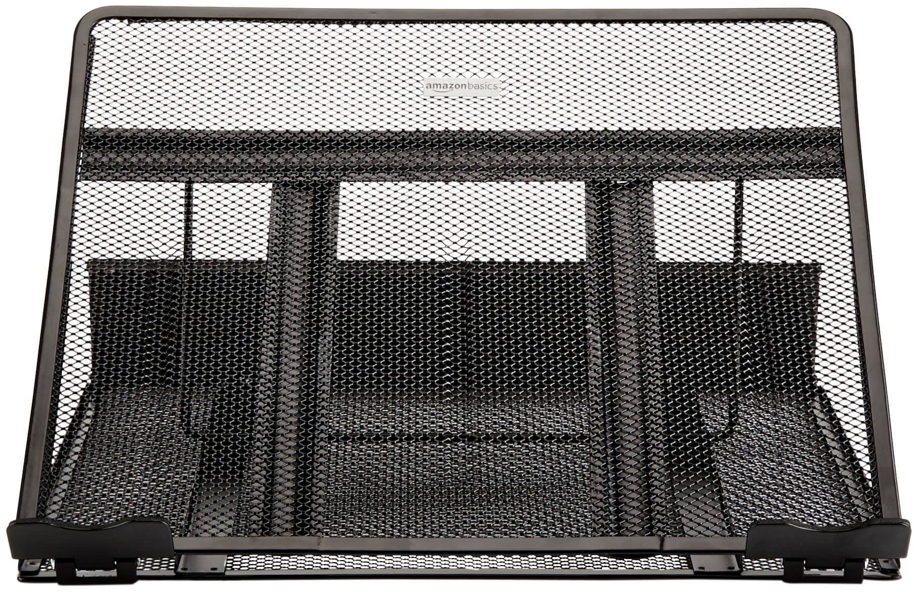 Amazon Basic Adjustable Height Mesh Laptop Stand - Black, 6-Pack