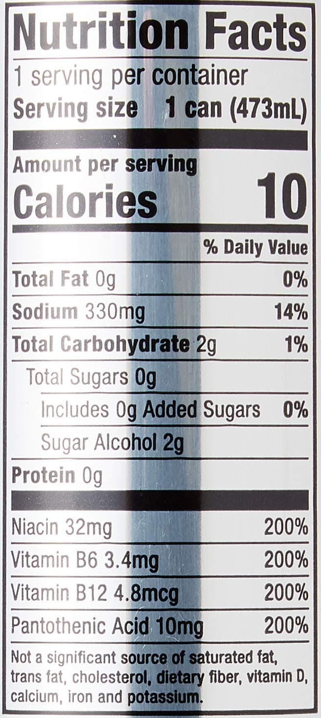 Amazon Brand - Solimo Red Energy Drink, Sugar Free, 16 Fluid Ounce (Pack of 12)
