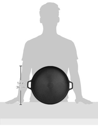AmazonBasics Pre-Seasoned Cast Iron Pizza Pan