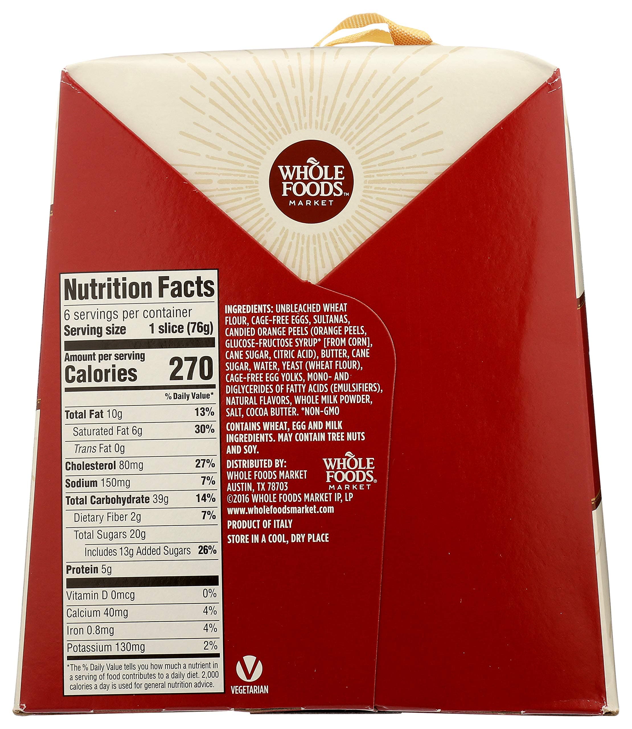 Whole Foods Market, Limited Edition Panettone, Traditional, 16 Ounce