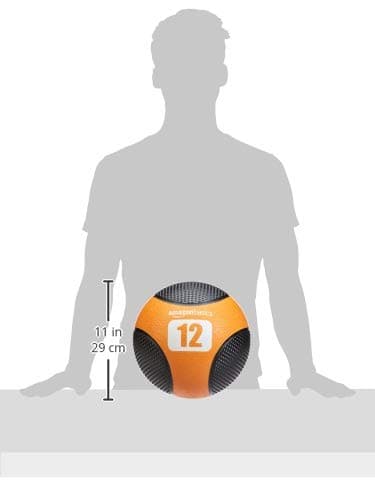 AmazonBasics Double Grip Type Medicine Ball, 12-lb