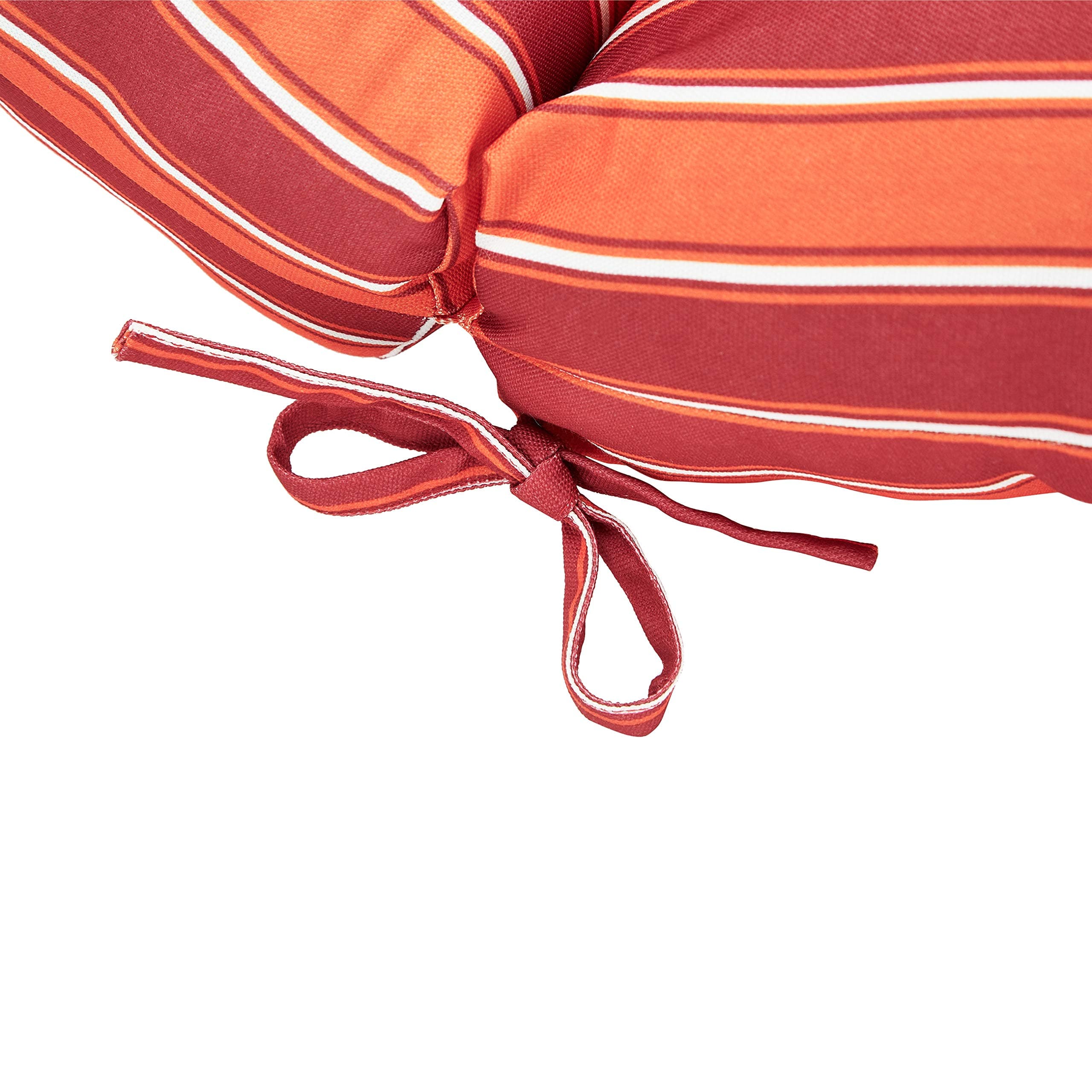 Amazon Basics Tufted Outdoor Lounger Patio Cushion - Red Stripes