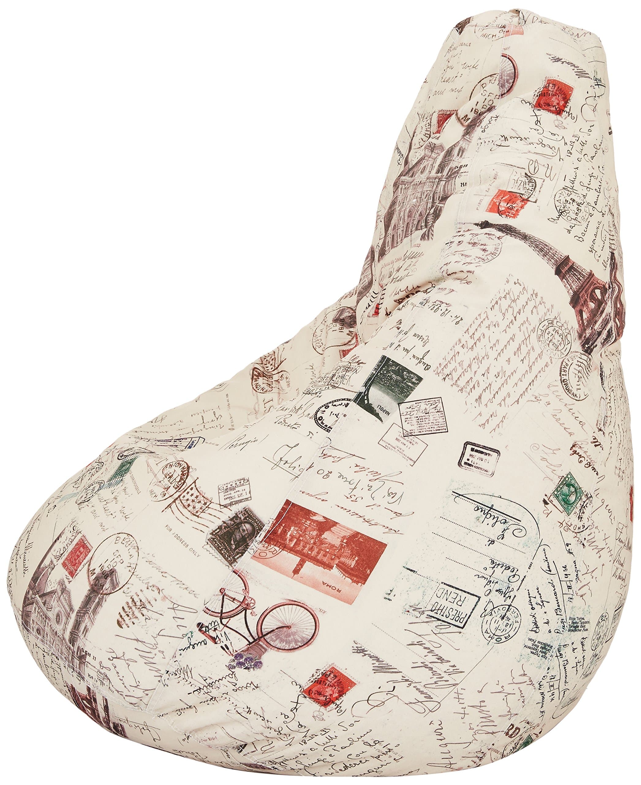 Amazon Brand - Solimo Parisian Dreams XXXL Printed Bean Bag Cover Without Beans