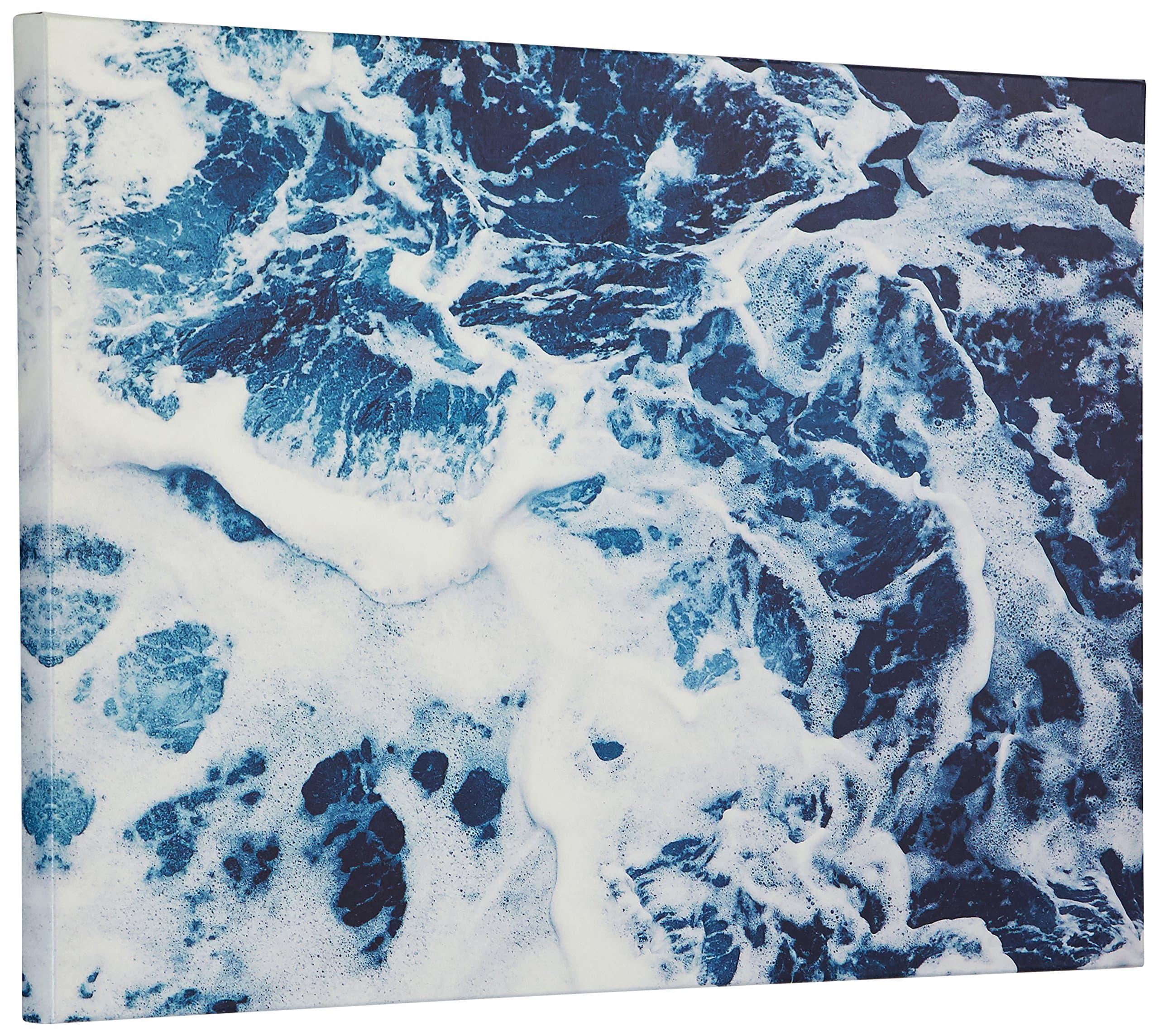 Amazon Brand – Rivet Blue Ocean Waves Print on Canvas, 60" x 40"