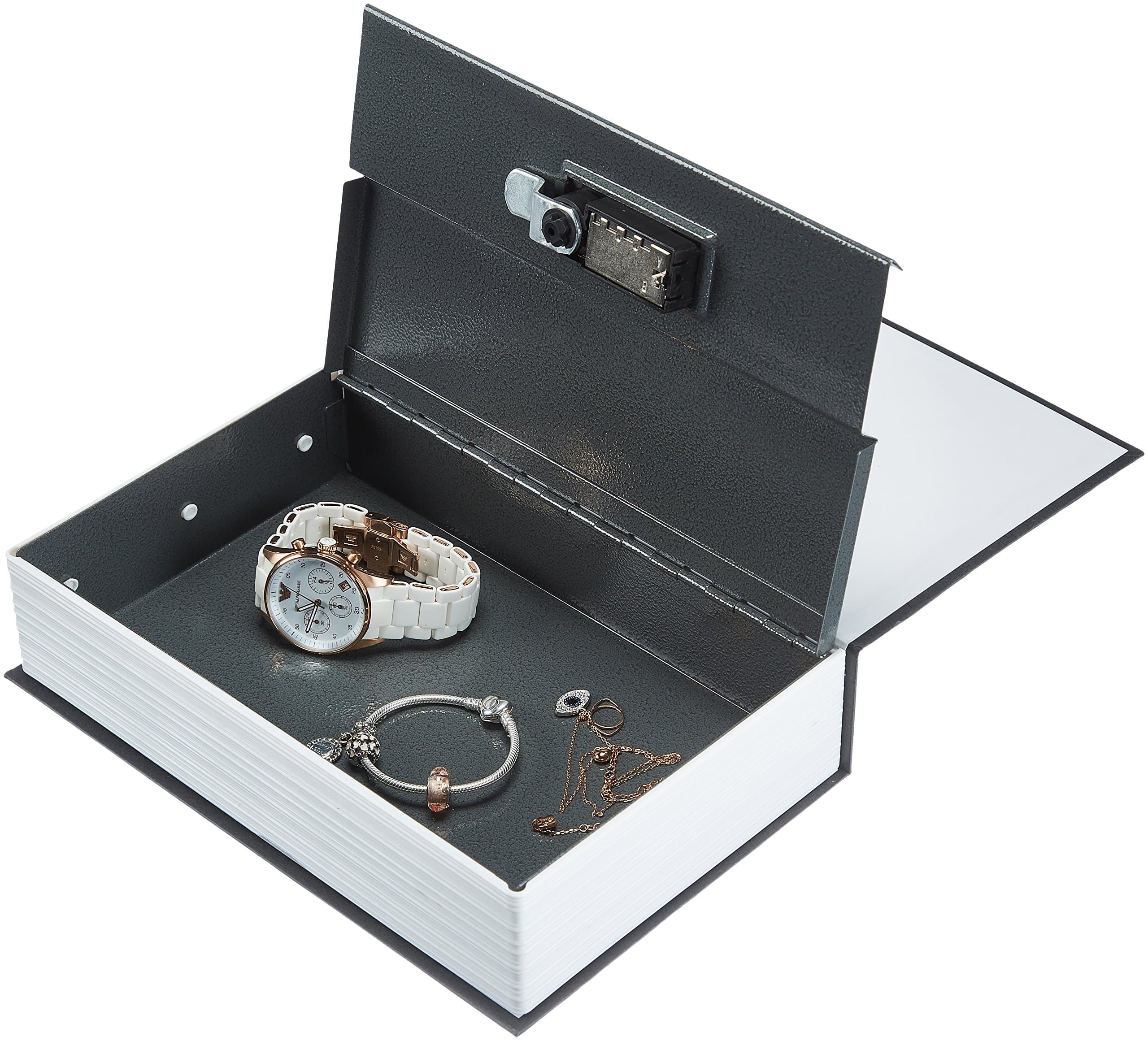 AmazonBasics Book Safe Lock Box Large Black SW-802C-K