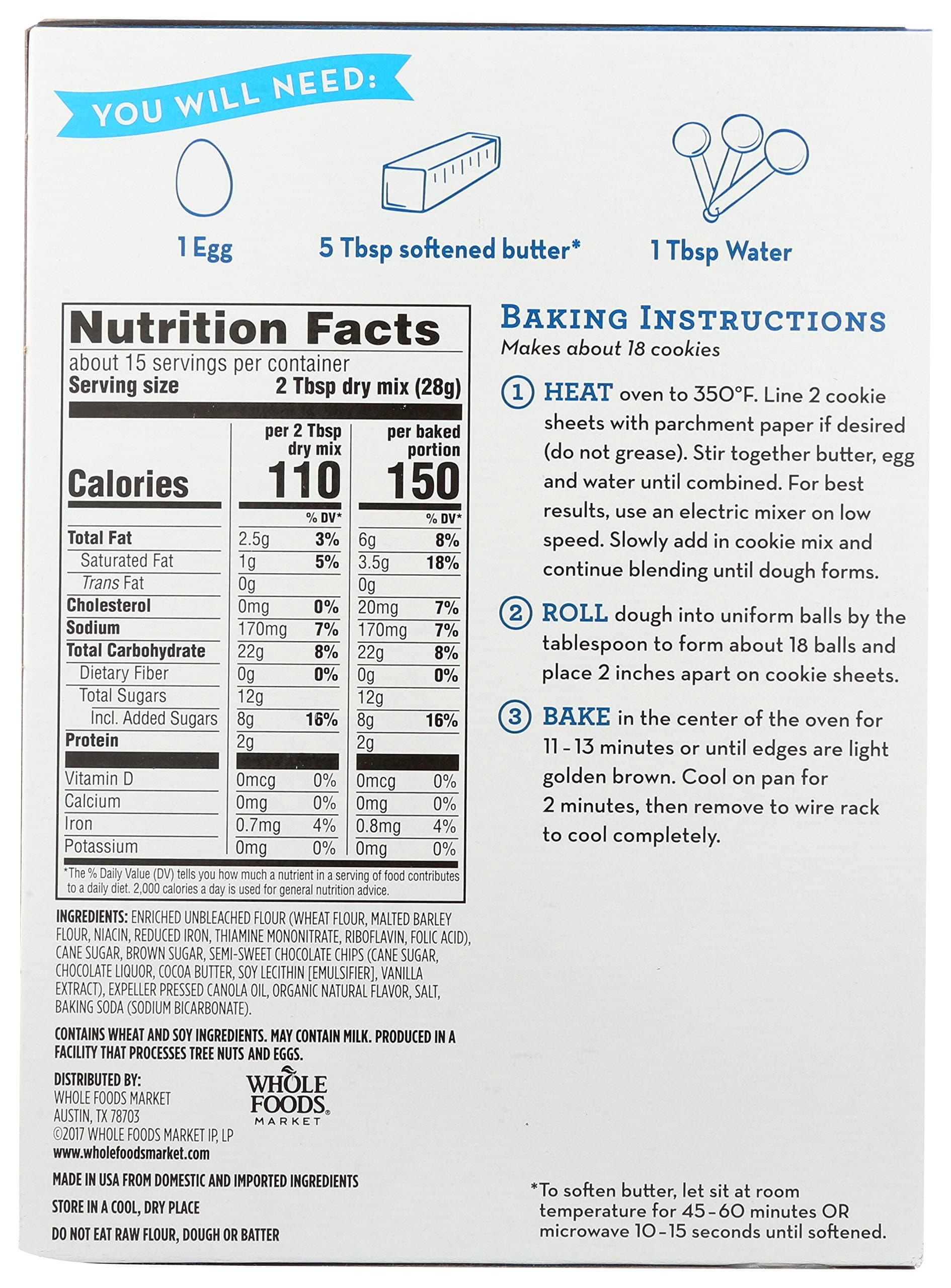 365 Everyday Value, Chocolate Chip Cookie Mix, 15 oz