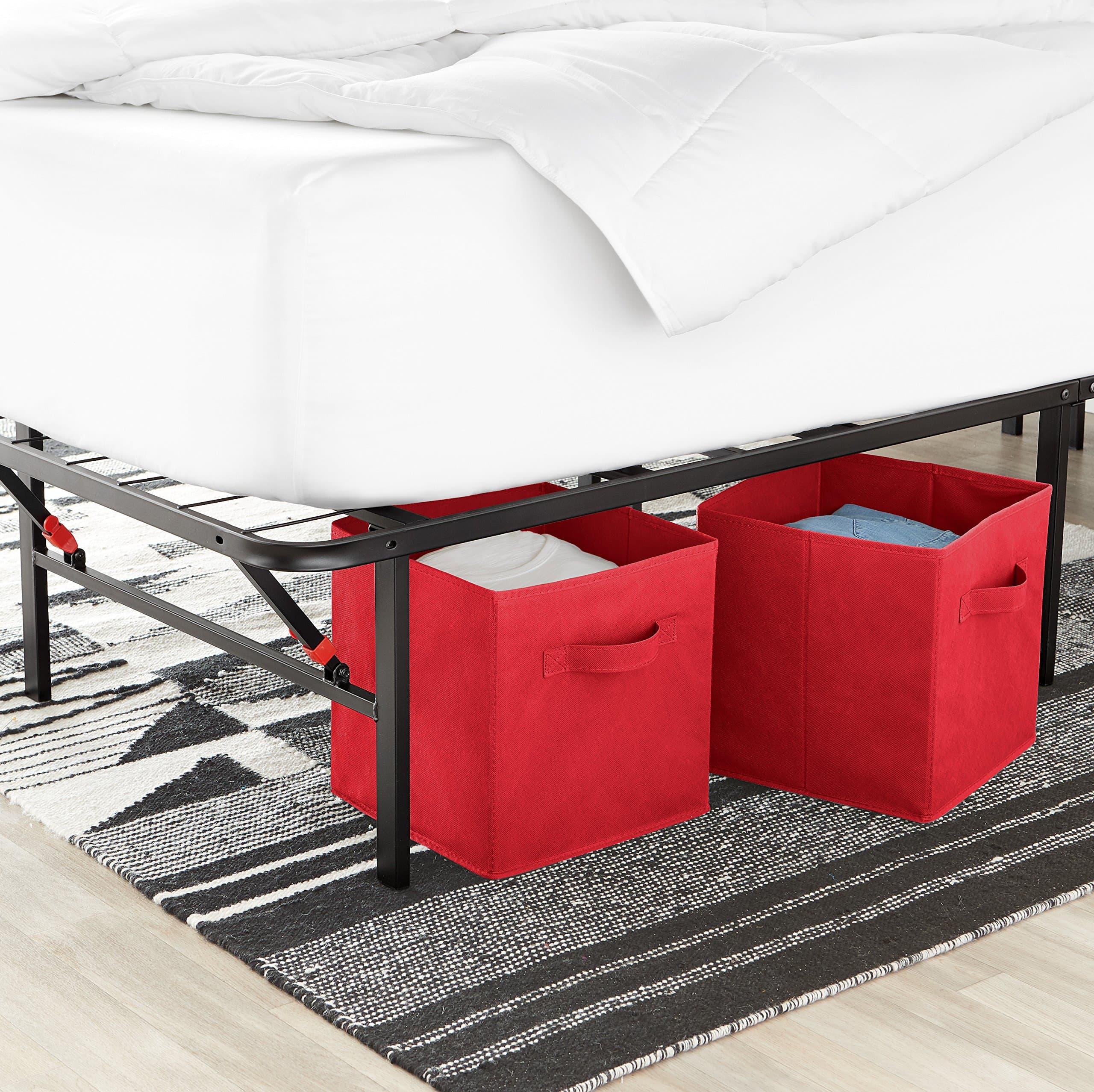 AmazonBasics Foldable Storage Cubes - 6-Pack, Red