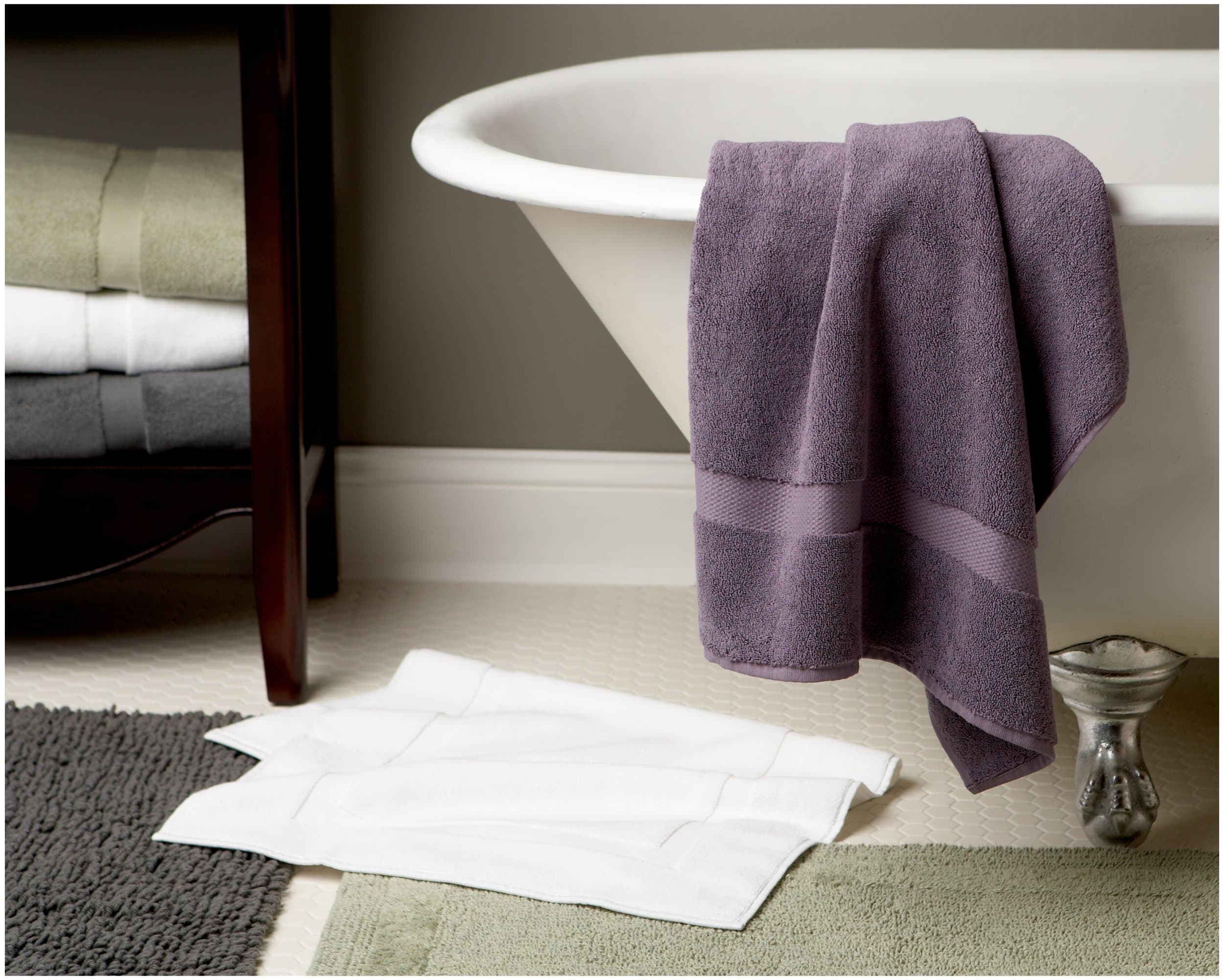 Pinzon Luxury Banded Cotton Bath Mat