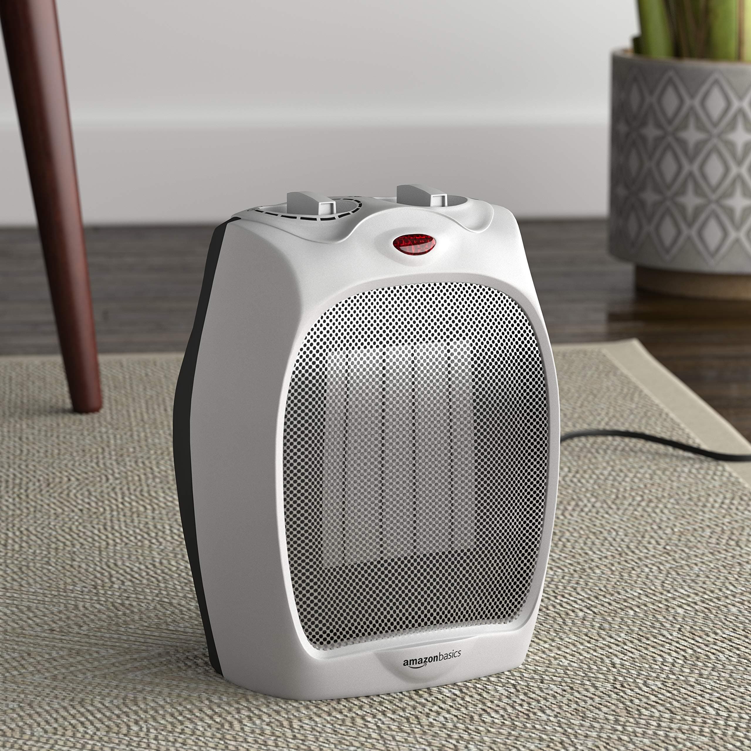 AmazonBasics 1500W Ceramic Personal Heater with Adjustable Thermostat