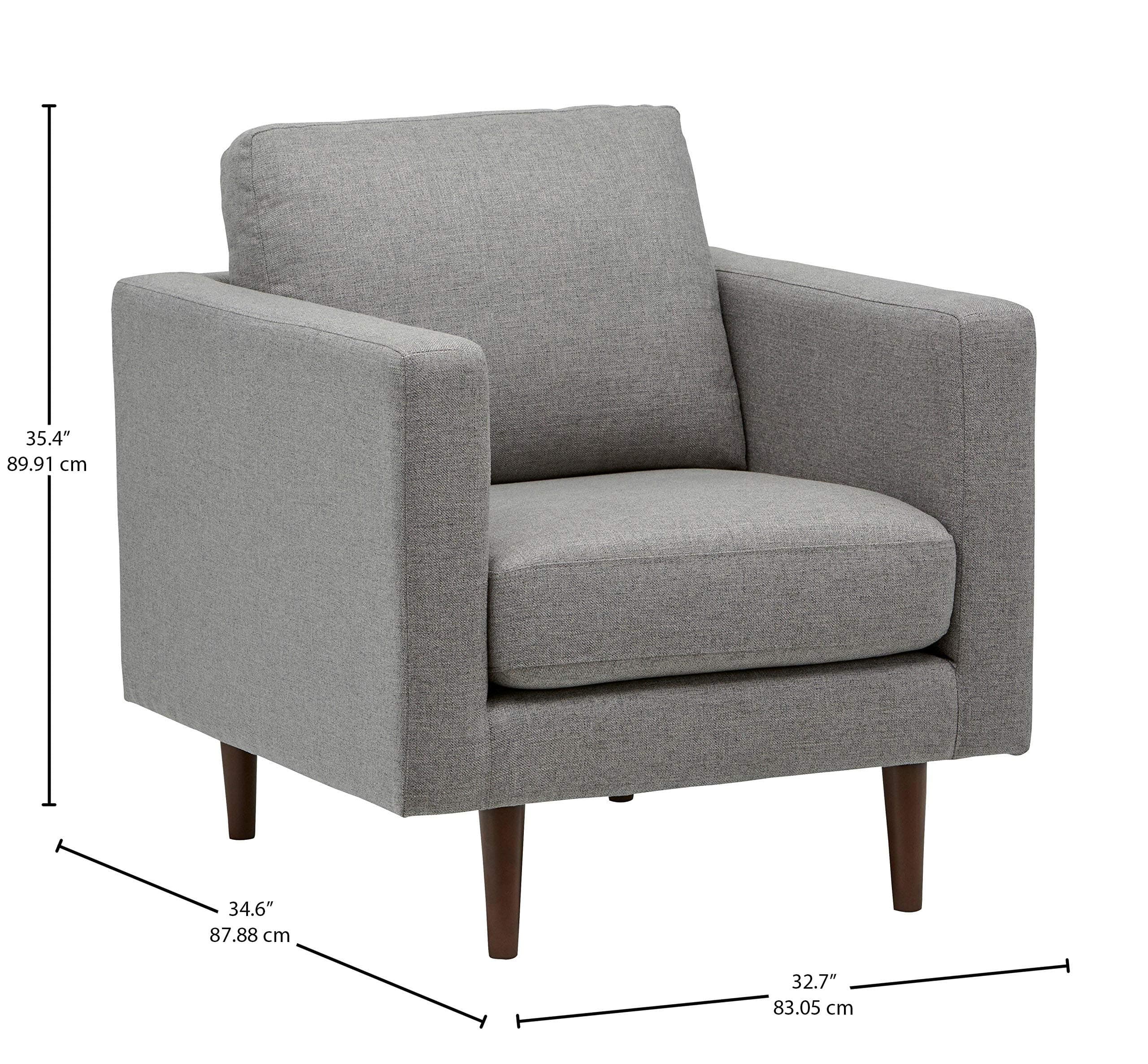 Amazon Brand – Rivet Revolve Modern Upholstered Armchair with Tapered Legs, 33"W