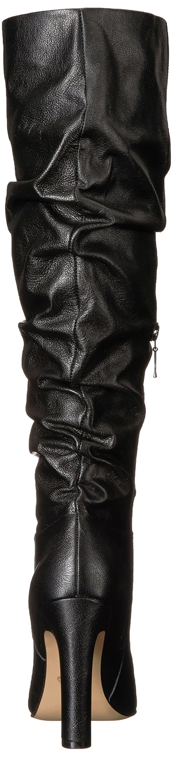 Amazon Brand - The Fix Women's Kennedi Pointed-Toe To-The-Knee Slouch Boot, Black