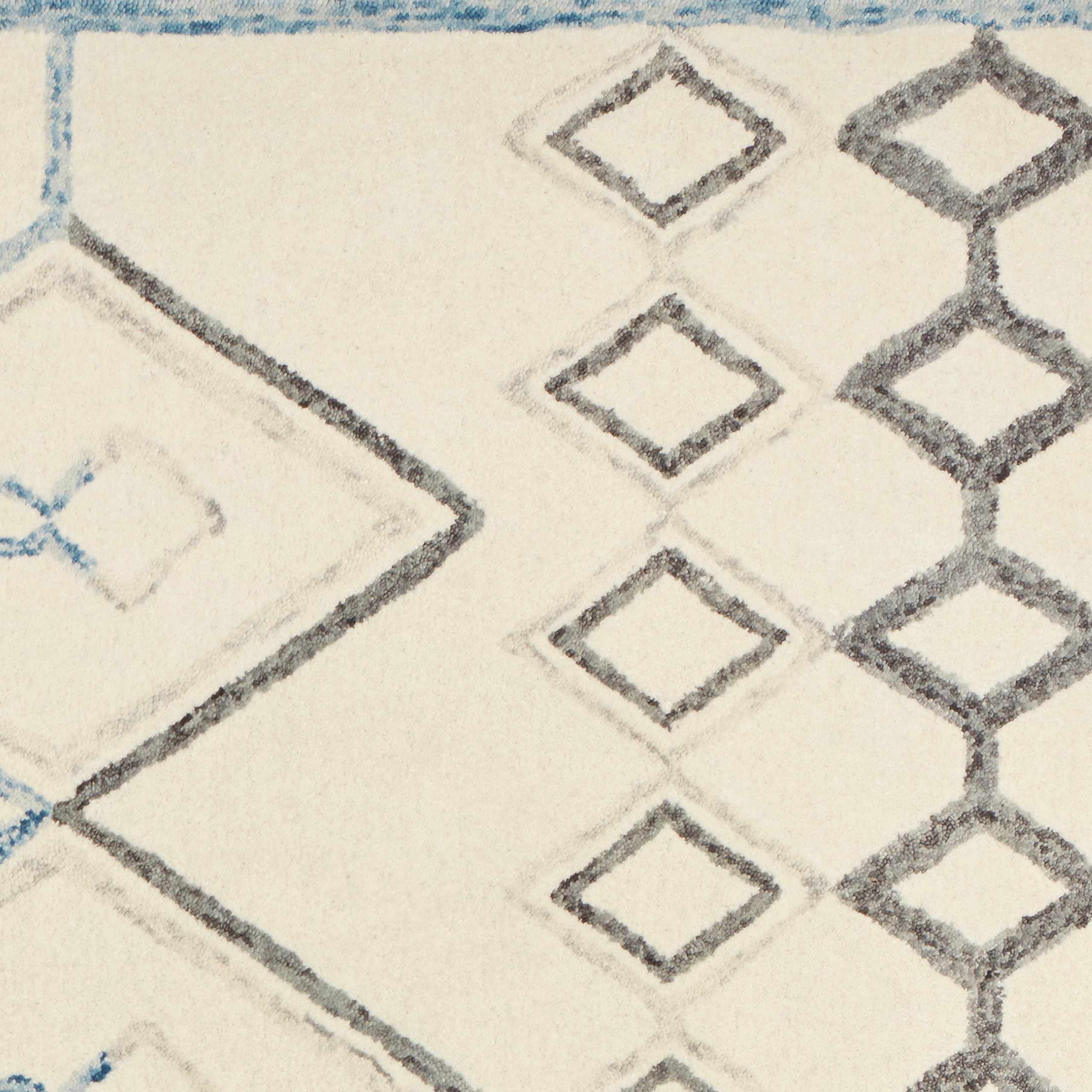 Amazon Brand – Rivet Geometric Boho Bohemian Wool Area Rug, 5 x 8 Foot