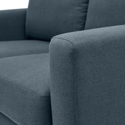 Amazon Brand – Rivet North End Modern Wood Accent Loveseat Sofa Couch, 58.7"W