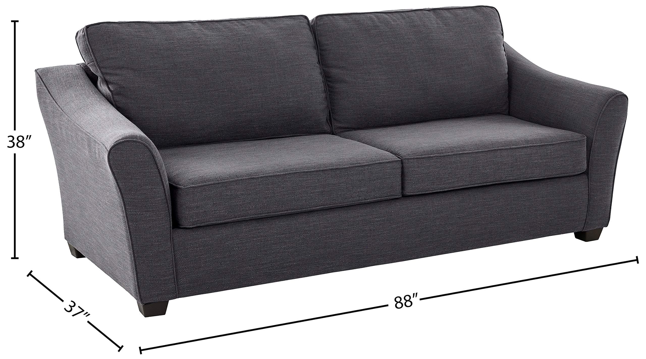 Amazon Brand – Ravenna Home Kristopher Modern Flared Arm Sofa, 88"W