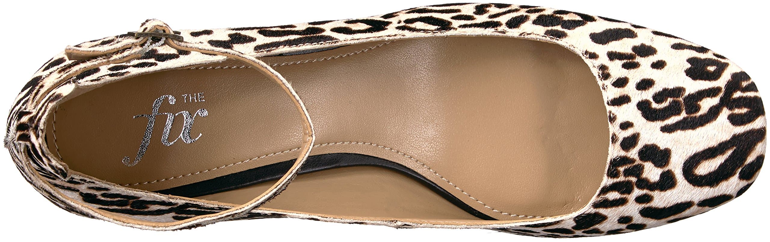 Amazon Brand - The Fix Women's Morgan Block-heel Ankle Strap Dress Pump, snow leopard