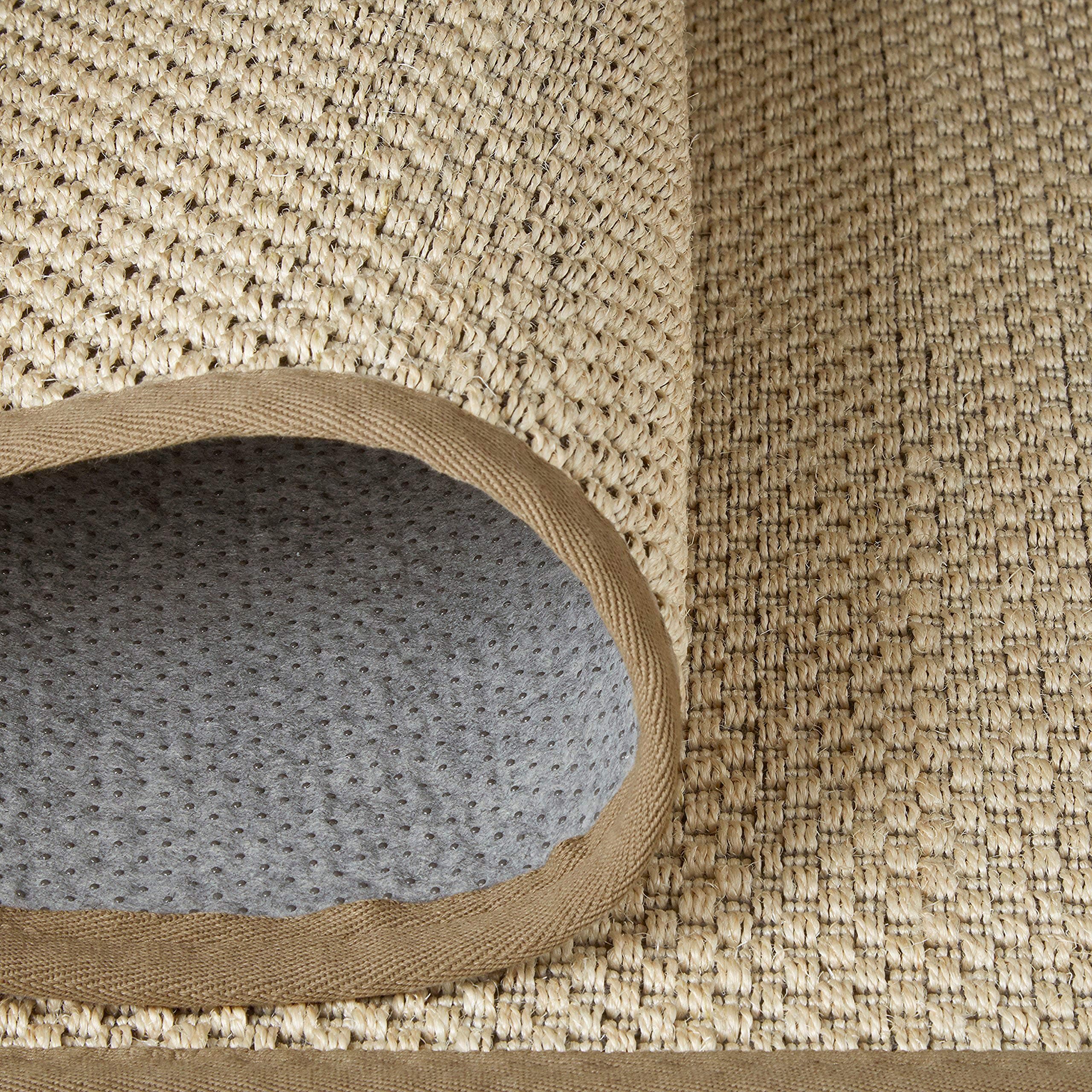 Amazon Brand – Rivet Woven Bordered Sisal Area Rug, 8 x 10 Foot