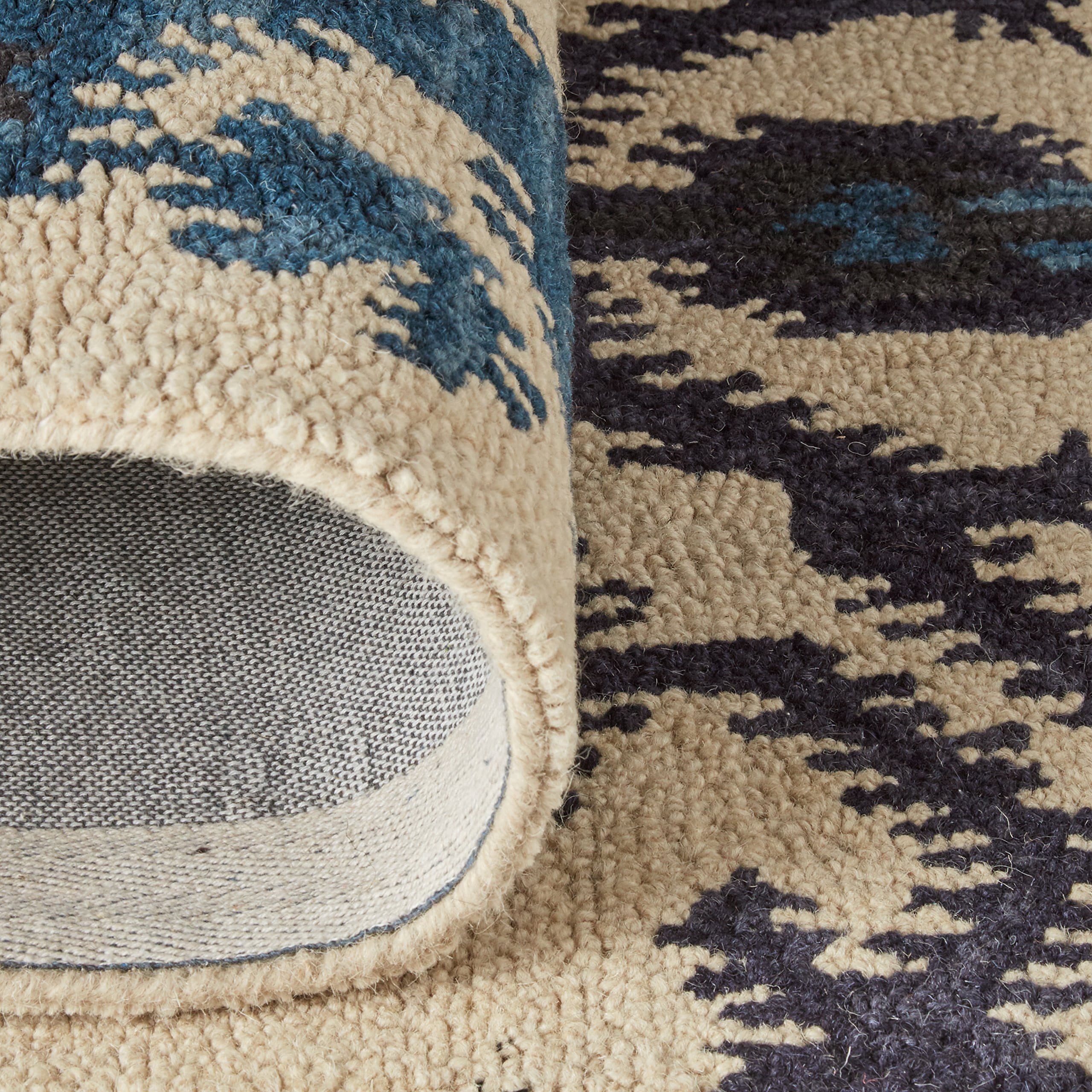 Amazon Brand – Stone & Beam Contemporary Ikat Inspired Wool Area Rug, 3' 6" x 5' 6"