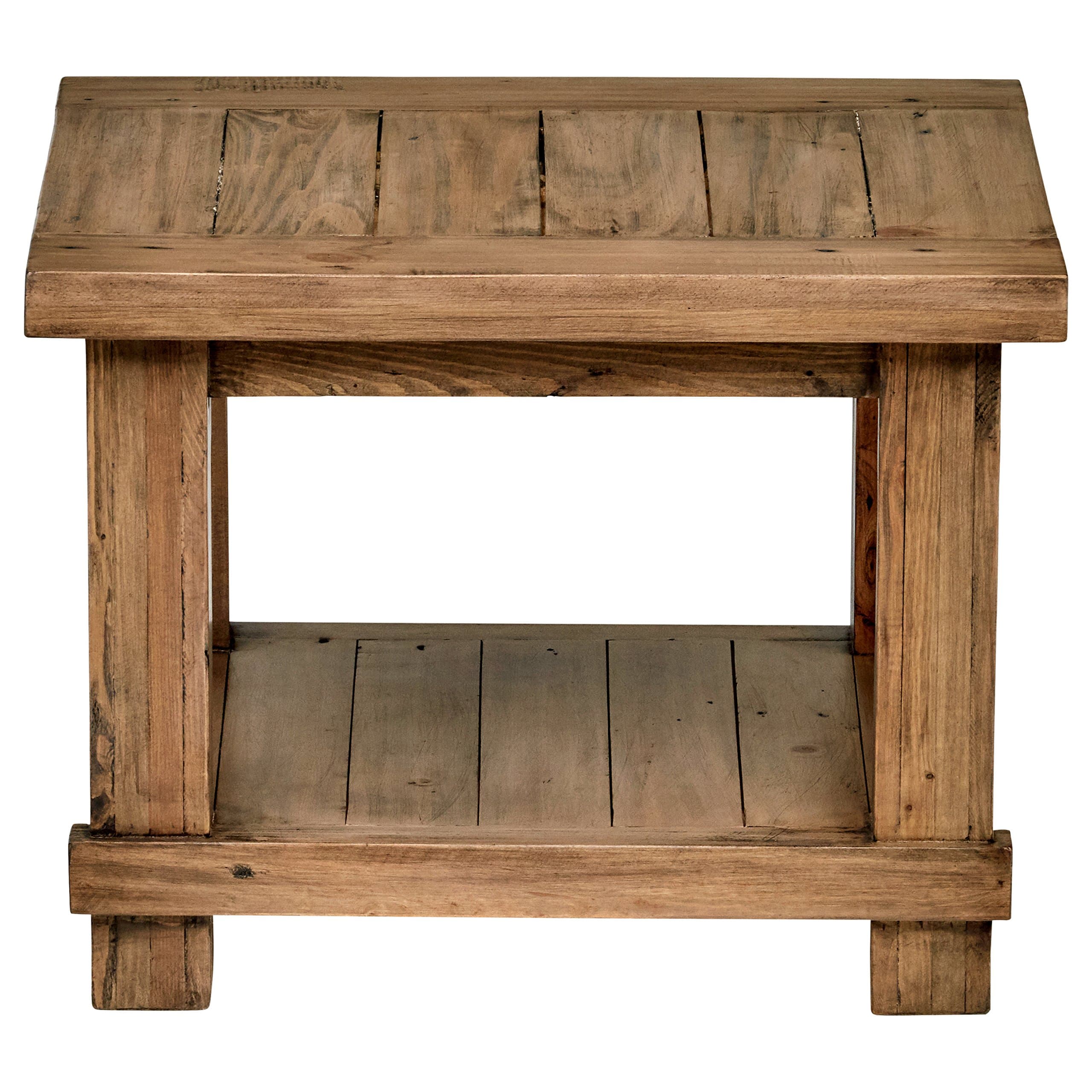 Amazon Brand – Stone & Beam Ferndale Rustic Reclaimed Pine Side End Table, 24"W