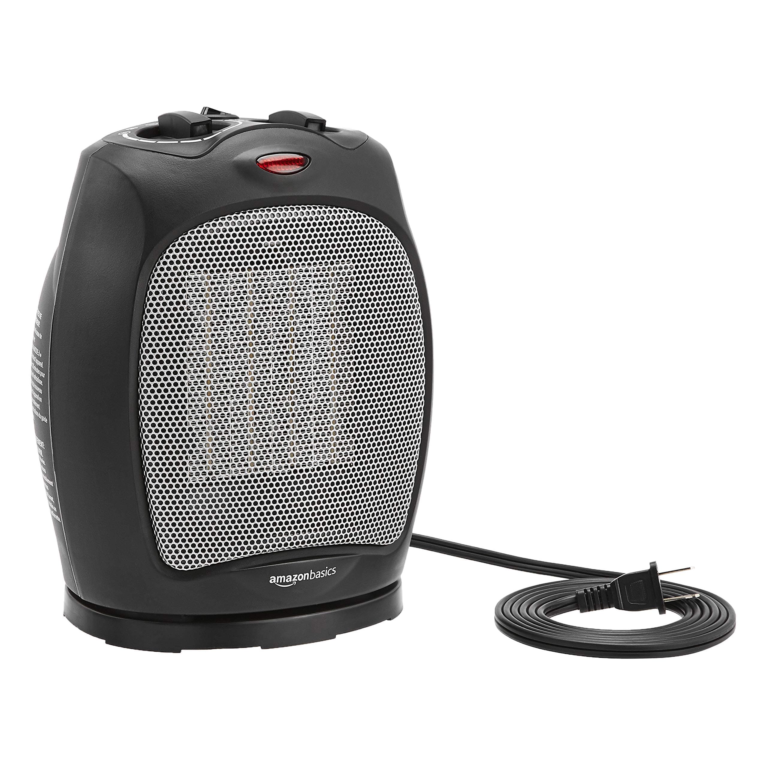 AmazonBasics 1500W Oscillating Ceramic Heater with Adjustable Thermostat
