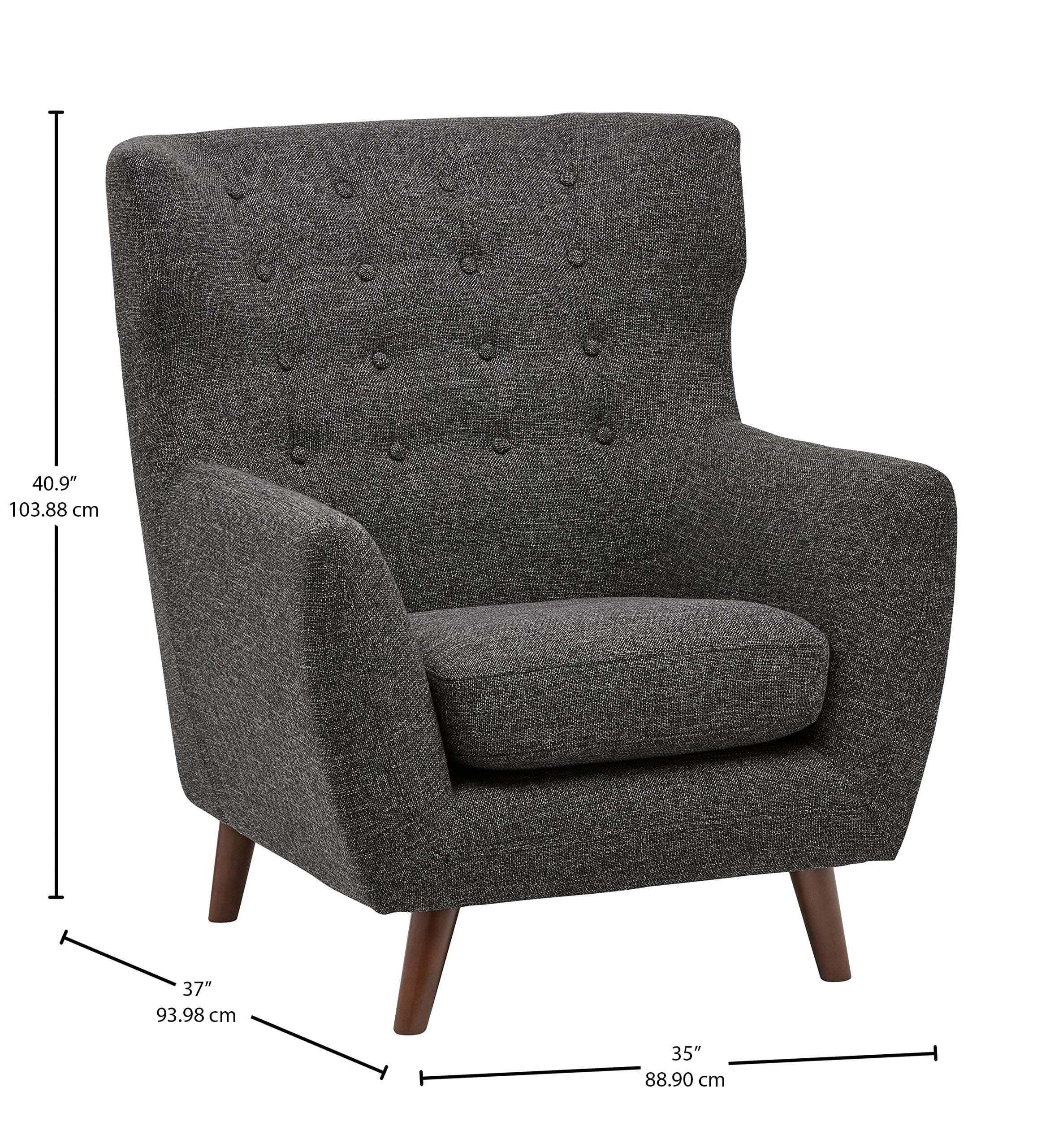 Amazon Brand – Rivet Hawthorne Mid-Century Tufted Modern Accent Chair, 35"W