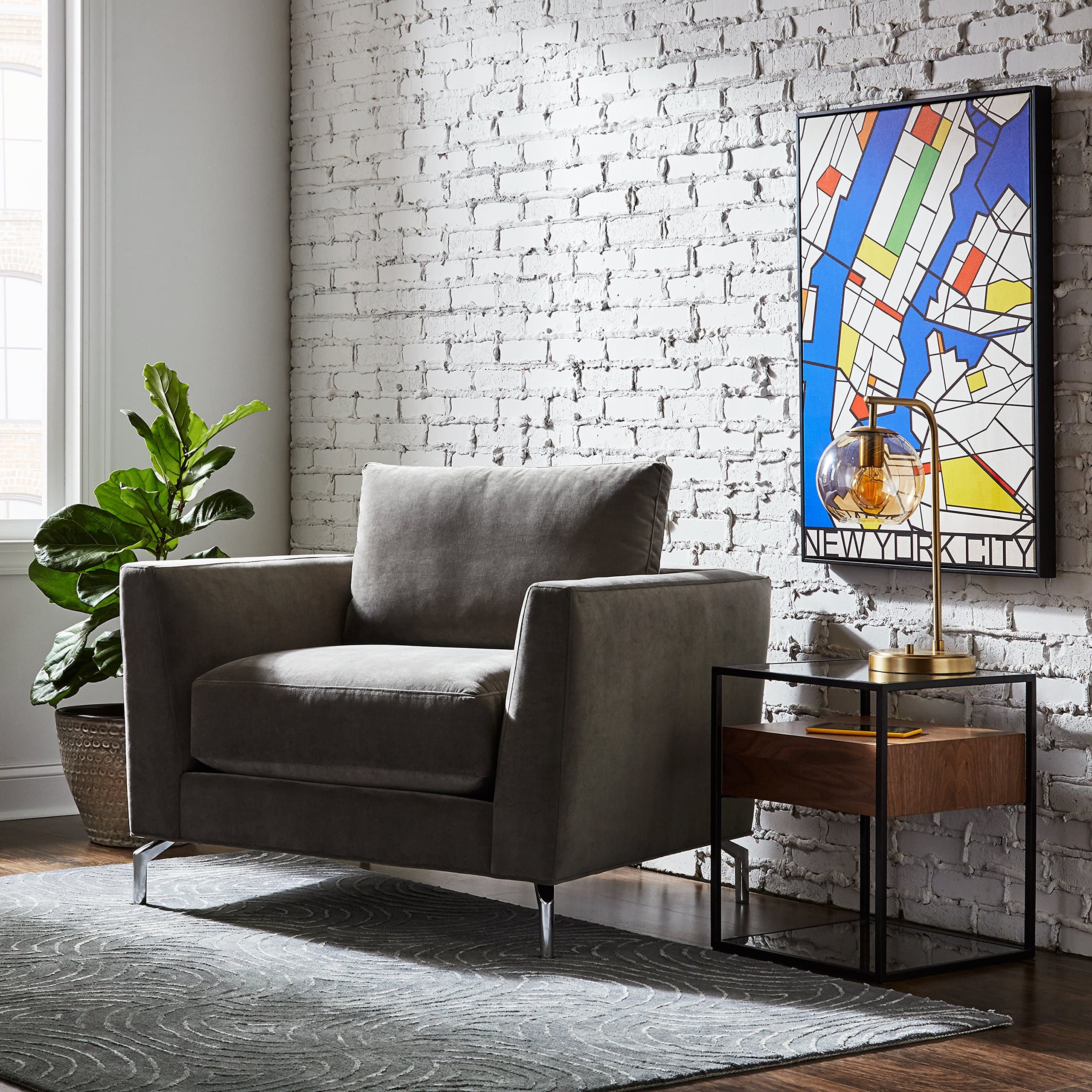 Amazon Brand – Rivet Emerly Modern Living Room Chair, 41"W