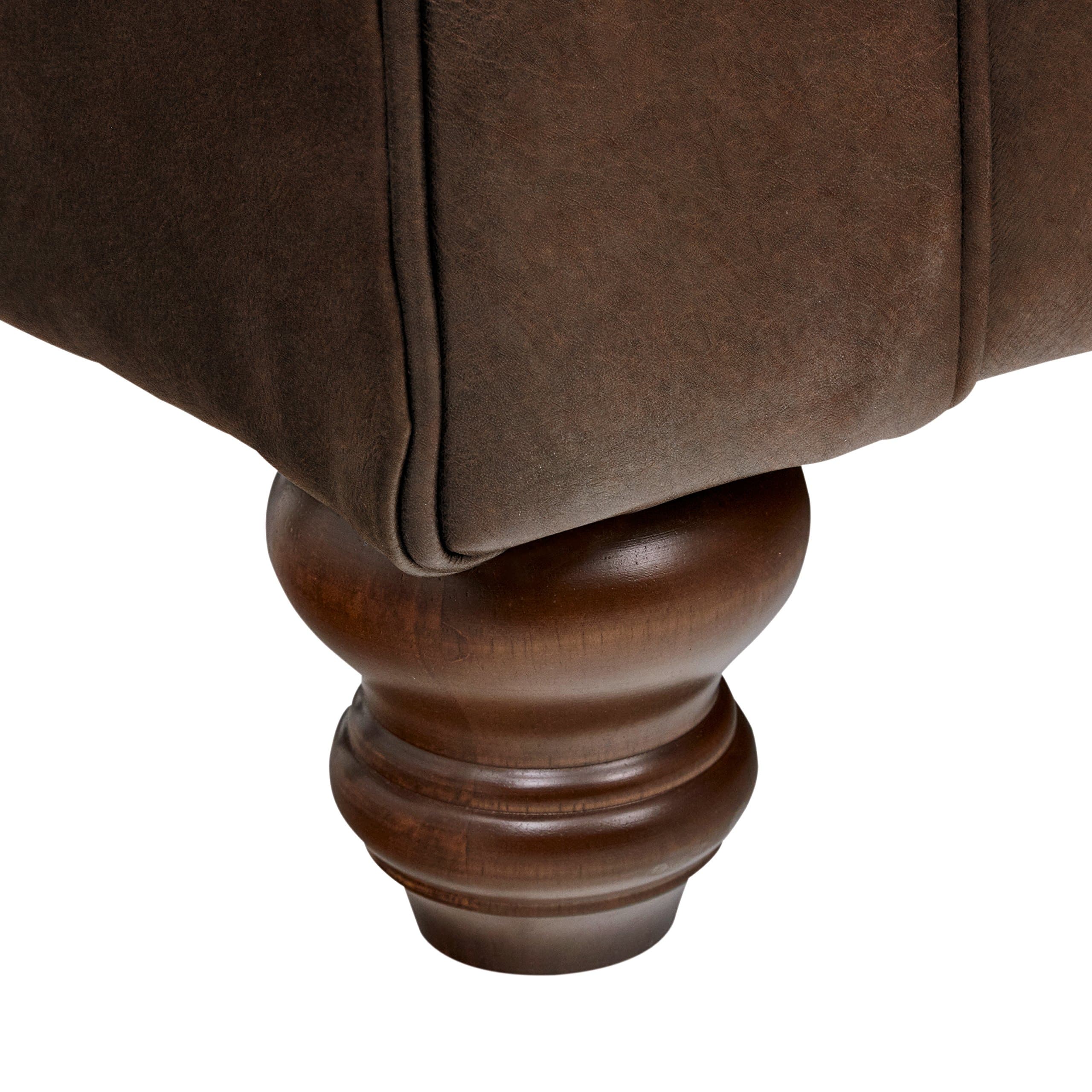 Amazon Brand – Stone & Beam Charles Classic Oversized Leather Loveseat, 63"W